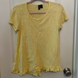 Anthropologie yellow top size XS